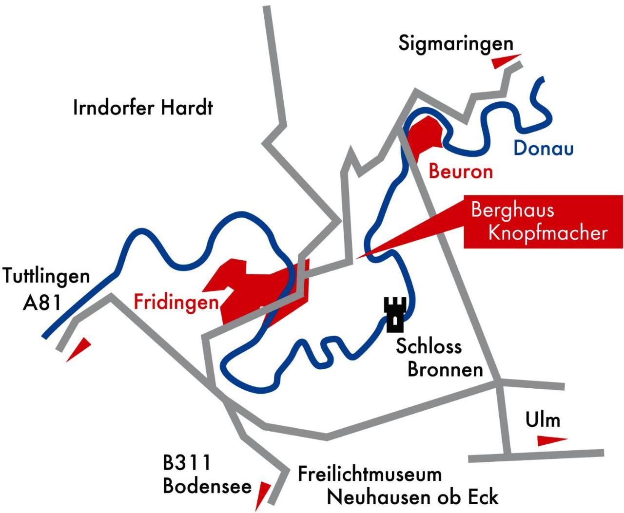 Berghaus Knopfmacher Fridingen an der Donau Exterior foto